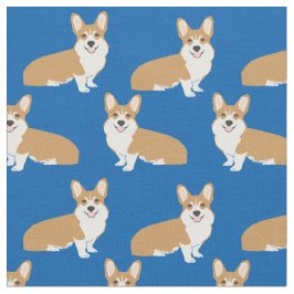 Corgi-väv - design av blå korgväv tyg