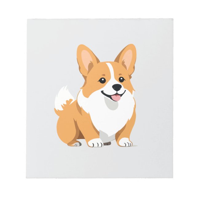 Corgi Vector Art Animal Modern Urban Graphic Pet Anteckningsblock (Framsida)