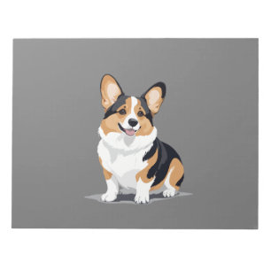 Corgi Vector Graphic Art Porträtt Animal Spirit Anteckningsblock