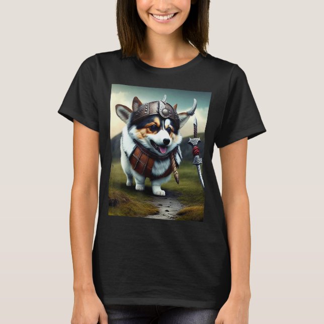 Corgi vikingen t shirt (Framsida)