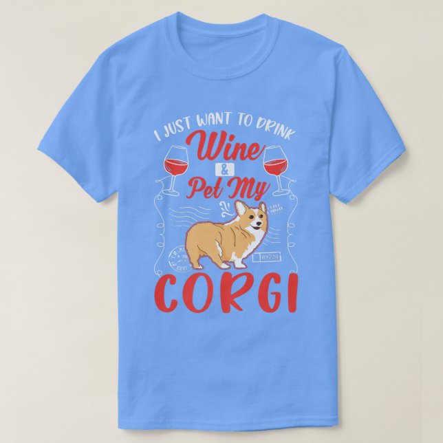 Corgi Vin Welsh Corgi-645 T Shirt (Design framsida)