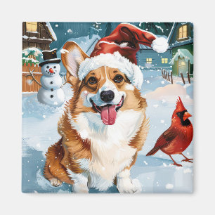 Corgi Vinter Världens Julglädje Magnet