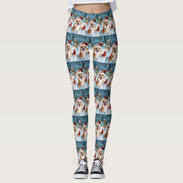 Corgi Vintervonderland Julglädje Leggings (Framsida)