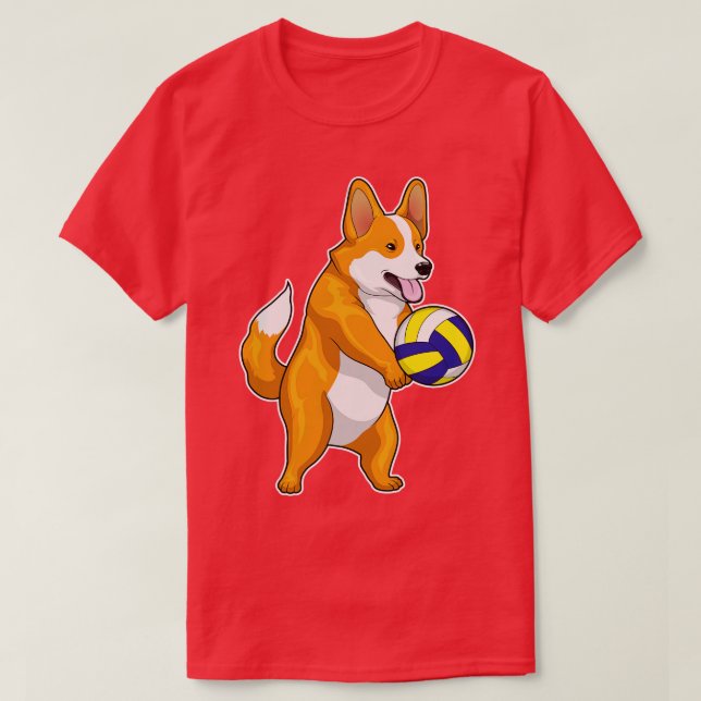 Corgi Volleyball T Shirt (Design framsida)