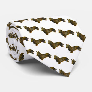 Corgi Welsh Hund Silhouette Halloween White Nacke Slips