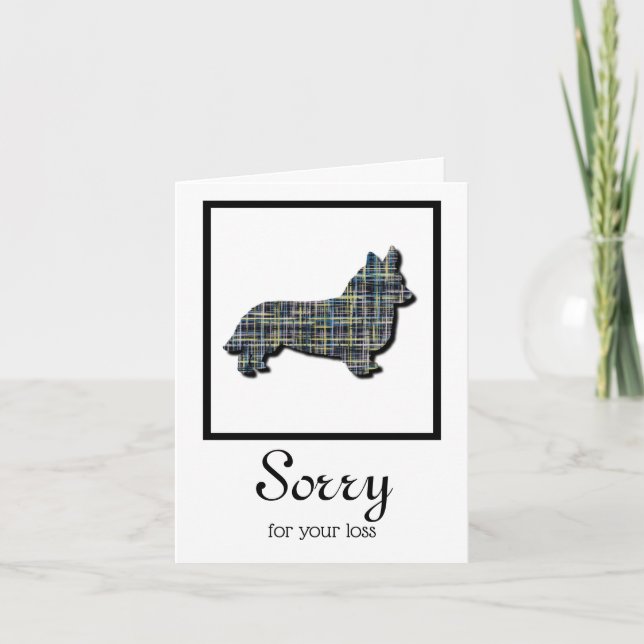 Corgi Welsh Pembrokeshire Hund Pet Sympathy Card Kort (Framsida)