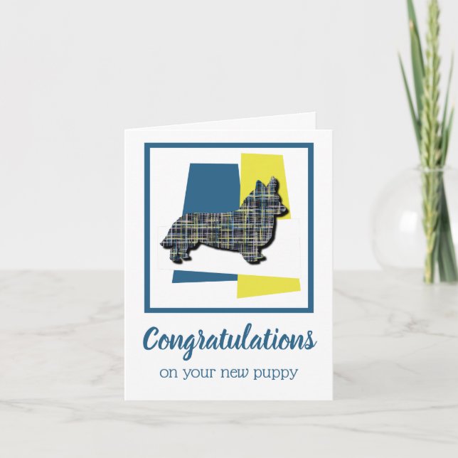 Corgi Welsh Puppy Grattiss Card Kort (Framsida)