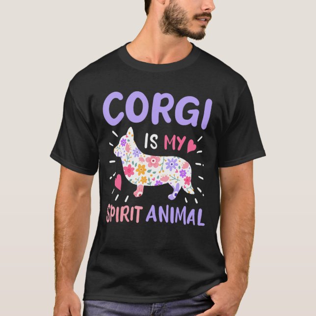 Corgi Welsh Spirit Animal T Shirt (Framsida)