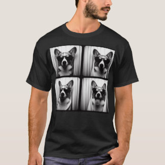 Corgi Whit Sunglasses Photobooth T Shirt