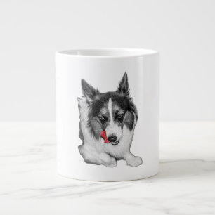 Corgi Wink in Red Jumbo Mugg