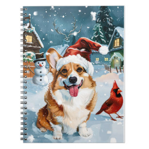 Corgi Winter Wonderland jul Joy Anteckningsbok