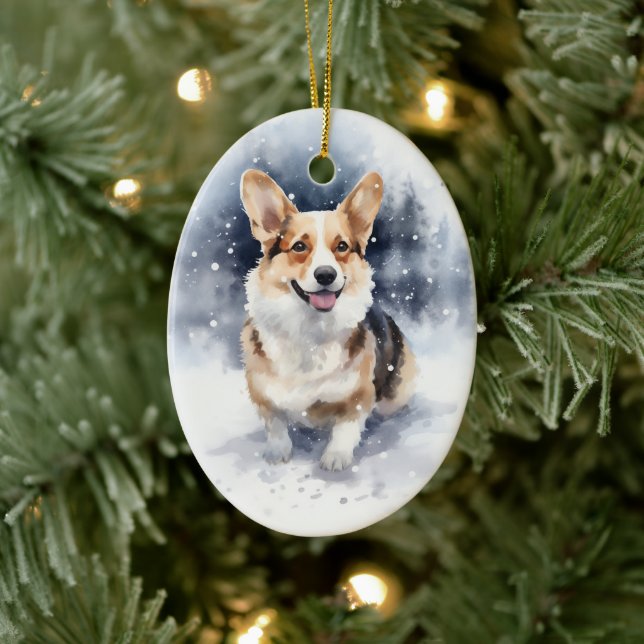 Corgi Winter Wonderland Julgransprydnad Keramik (Träd)