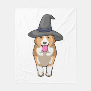 Corgi Witch Fleecefilt