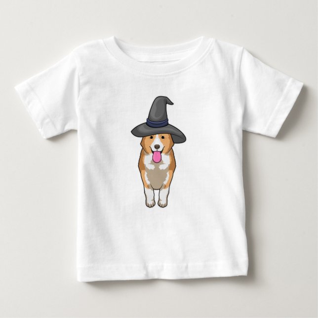 Corgi Witch T Shirt (Framsida)