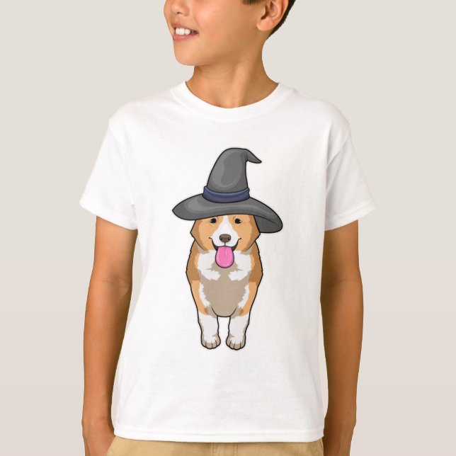Corgi Witch T Shirt (Framsida)