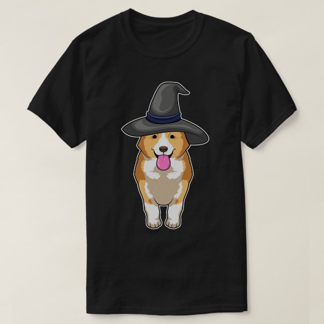Corgi Witch T Shirt (Design framsida)