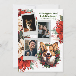 Corgi Wonderland Helgdag Family Julkort