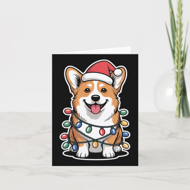 Corgi Wrapped in jul Ljus Kort (Framsida)