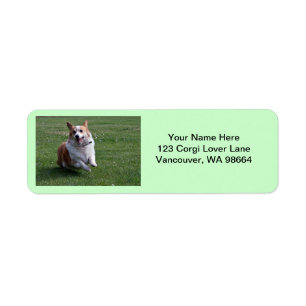 Corgiadressetiketter Returadress Etikett