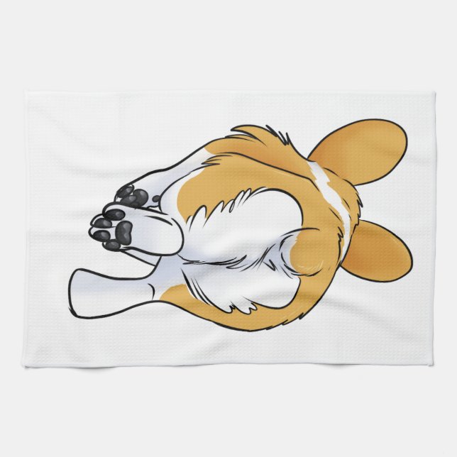 Corgiända Kökshandduk (Horisontell)