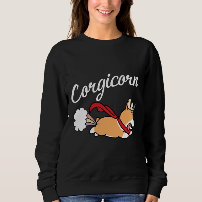 Corgicorn Corgi Unicorn T Shirt (Framsida)