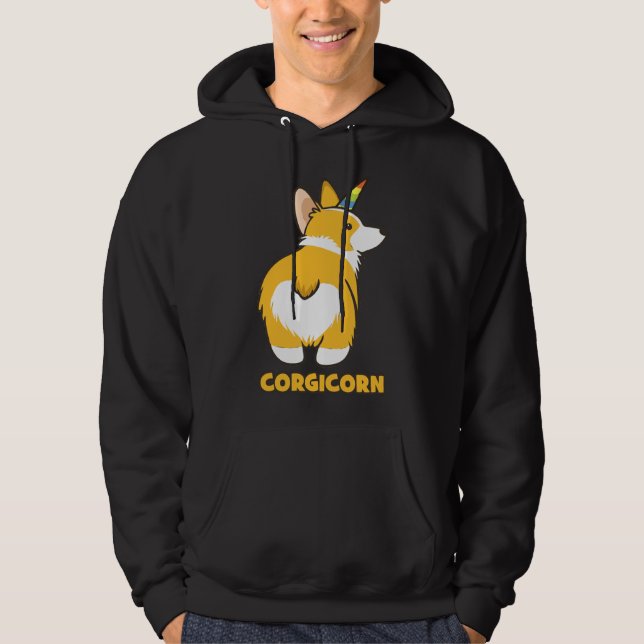 Corgicorn Essential Hoodie (Framsida)