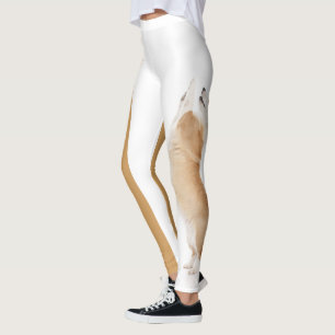 Corgidamasker--Rävaktiga fester Leggings