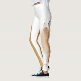 Corgidamasker--Rävaktiga fester Leggings