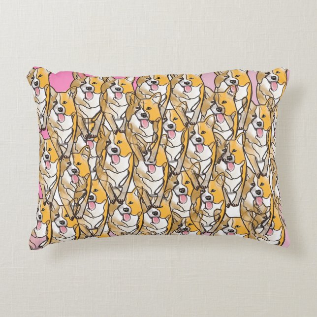 Corgie accent Pillow Prydnadskudde (Framsidan)