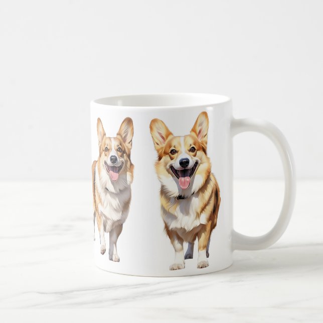 Corgie älskare på kaffe mugg (Höger)