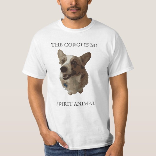 Corgien är mitt andedjur t shirt (Framsida)