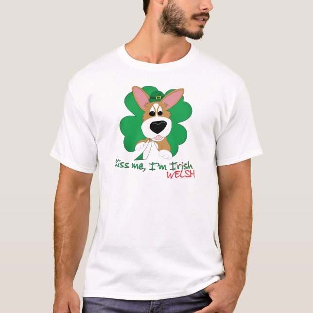Corgien kysser mig den walesiska T-tröja för T-shirt (Framsida)