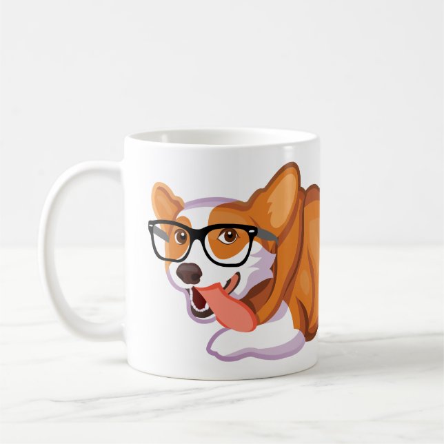 Corgien Sploot Kaffemugg (Vänster)