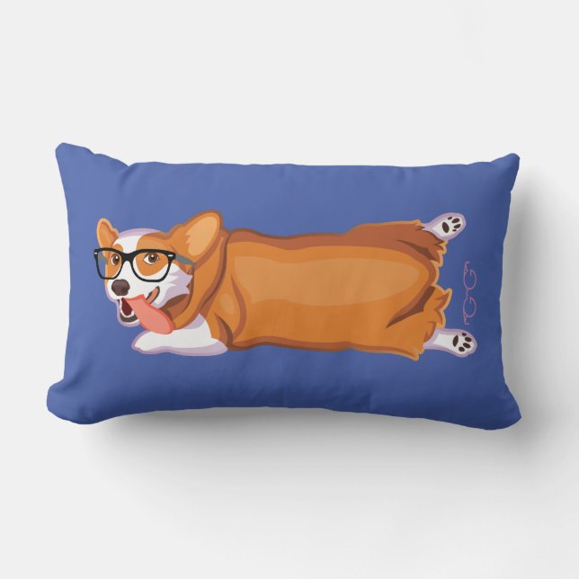 Corgien Sploot Lumbarkudde (Framsida)