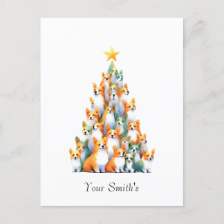 Corgies jul helg vykort