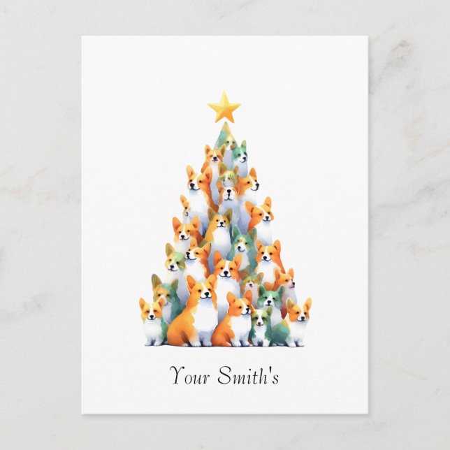 Corgies jul helg vykort (Framsida)