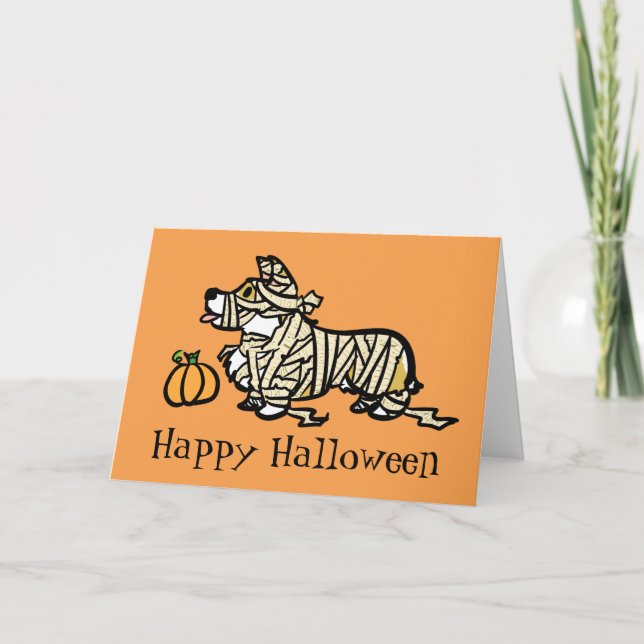 CorgiHalloween mamma Kort (Framsida)