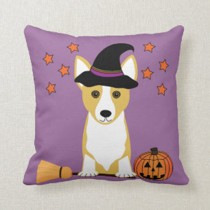 CorgihäxaHalloween dekorativ kudde