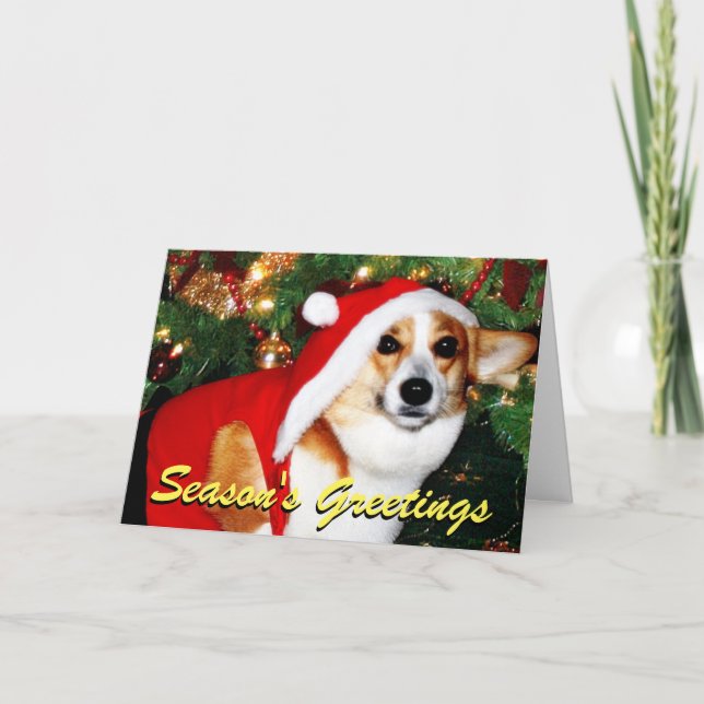 Corgihundjulkort Helgkort (Framsida)