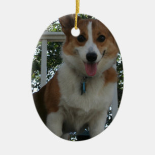 Corgihundprydnad Julgransprydnad Keramik