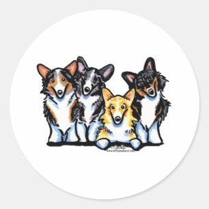 Corgiklan Runt Klistermärke