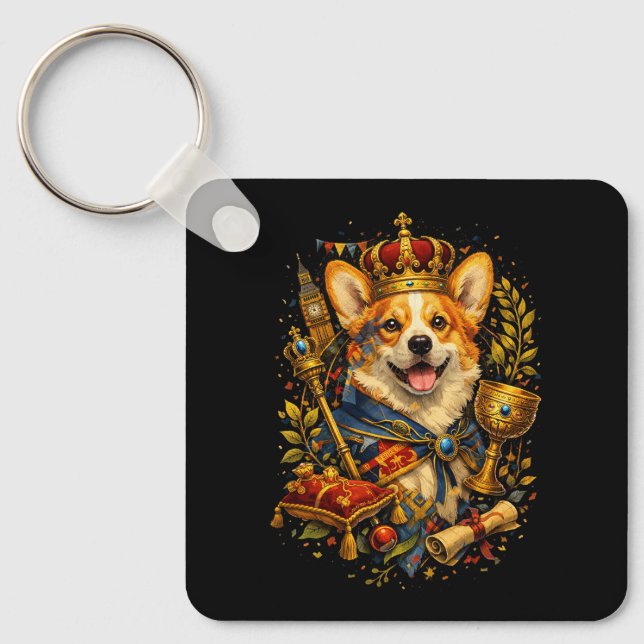 Corgikungen Nyckelring (Framsida)
