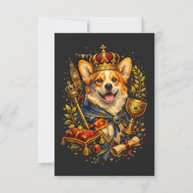 Corgikungen Tack Kort (Framsida)
