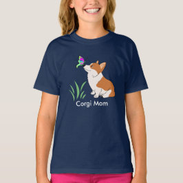 Corgimamma med fjärilen t shirt