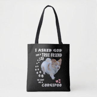 Corgipoo Älskare, Cockerpoo Mamma, Corgi Pudel Pap Tygkasse