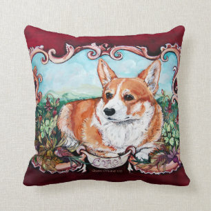 Corgiporträtt av Cherry O'Neill Kudde
