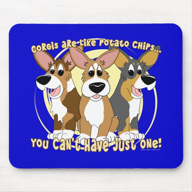 Corgipotatisen gå i flisor Mousepad Musmatta (Framsidan)