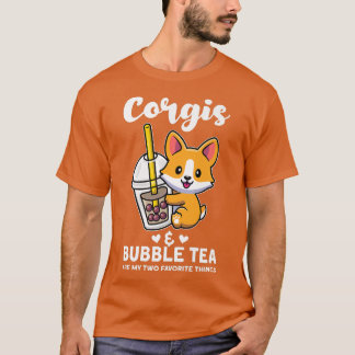 Corgis & Bubble tea Corgi Premium T Shirt