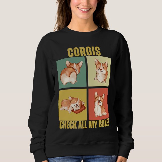 Corgis Check All My Boxes  Corgi T Shirt (Framsida)
