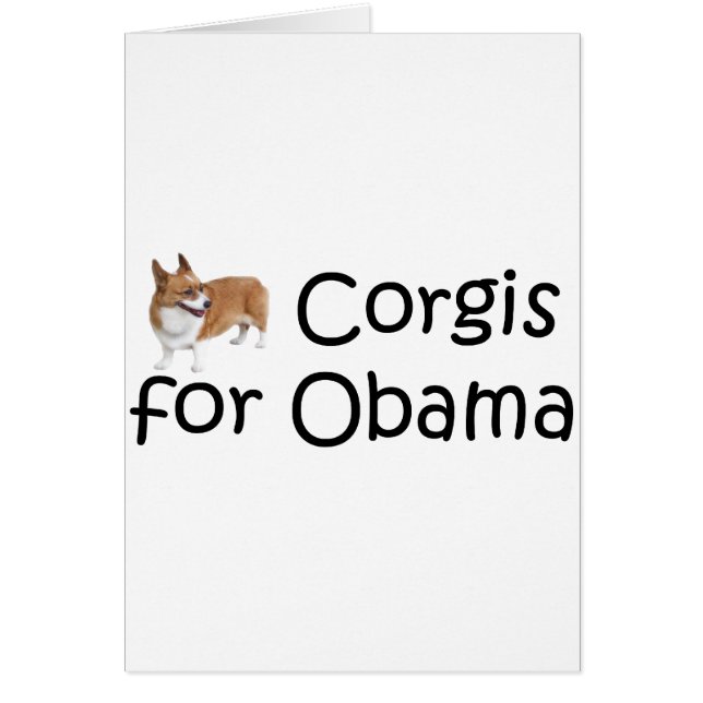 Corgis for Obama Hälsningskort (Framsidan)